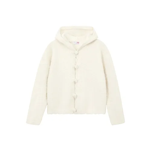 ELLE KIDS Кремово-белый Школьный возраст Пальто