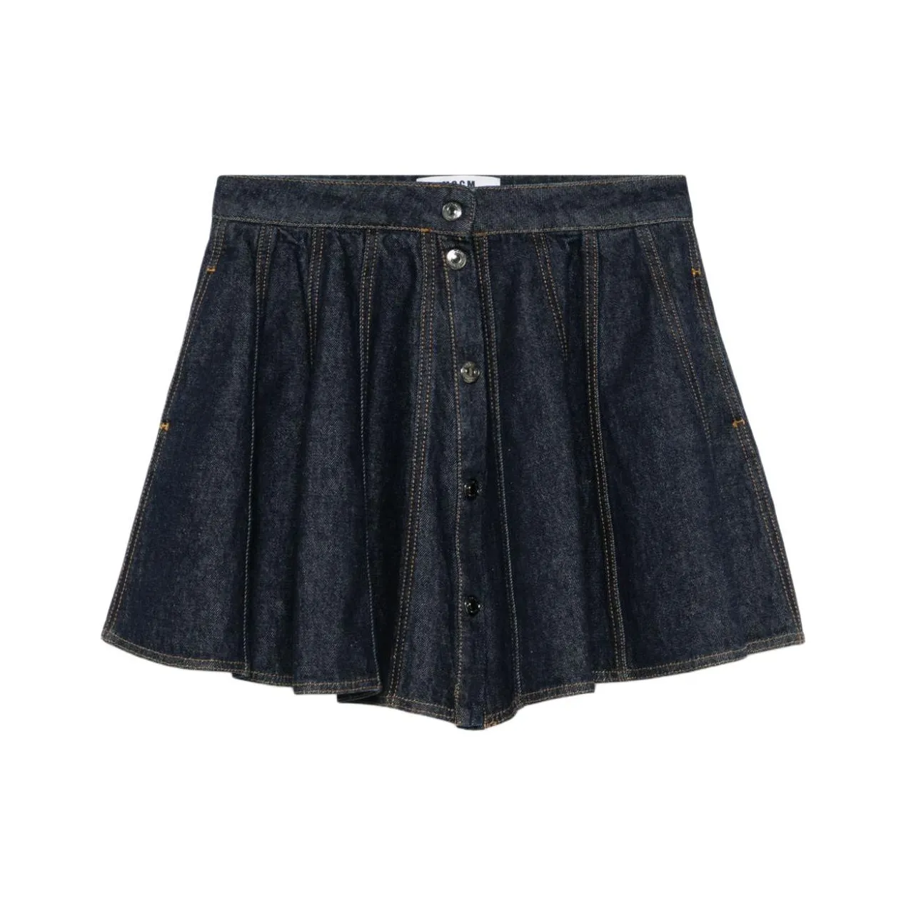 MSGM Джинсовые короткие юбки Женские Морской синий