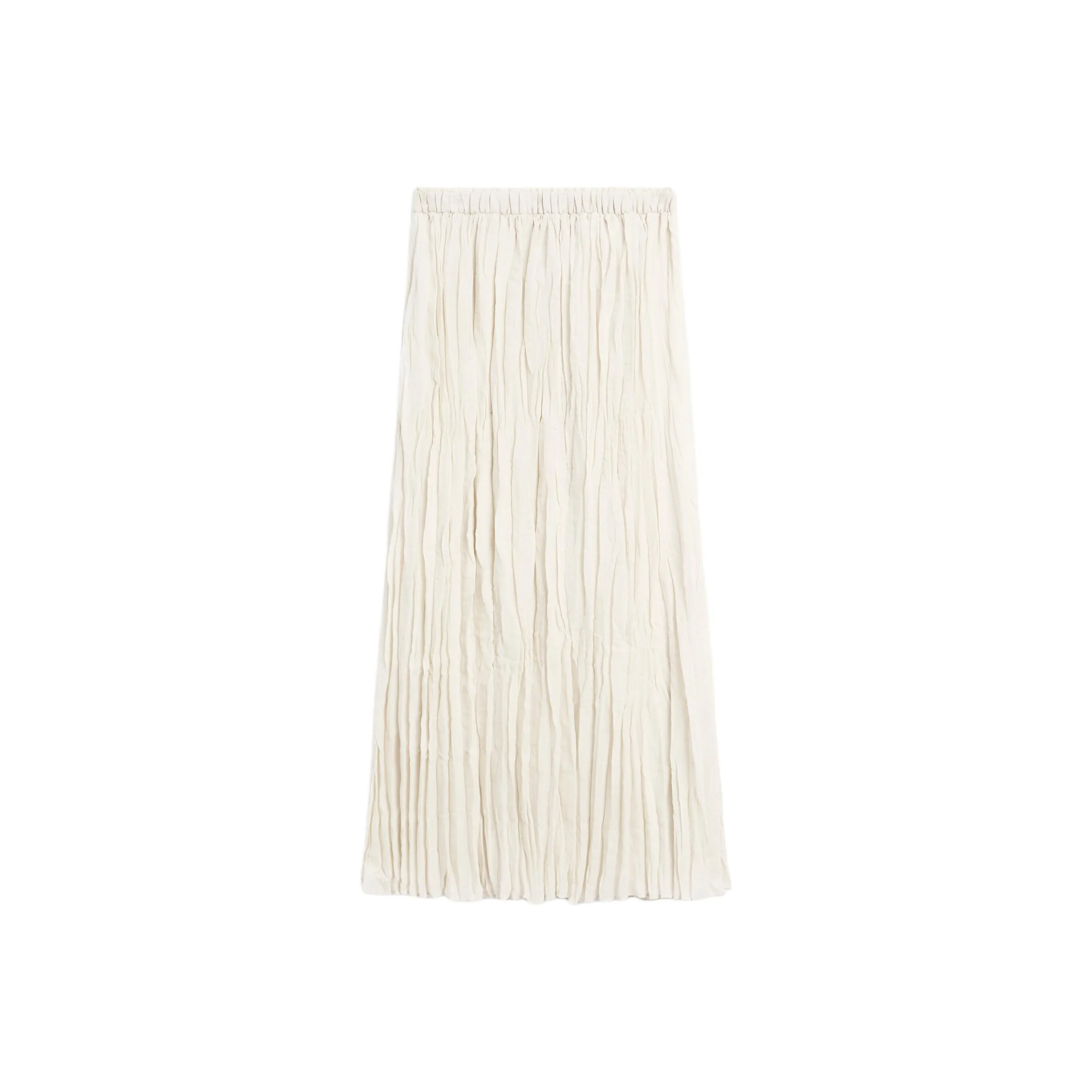 Massimo Dutti Casual Long Skirt Women's White