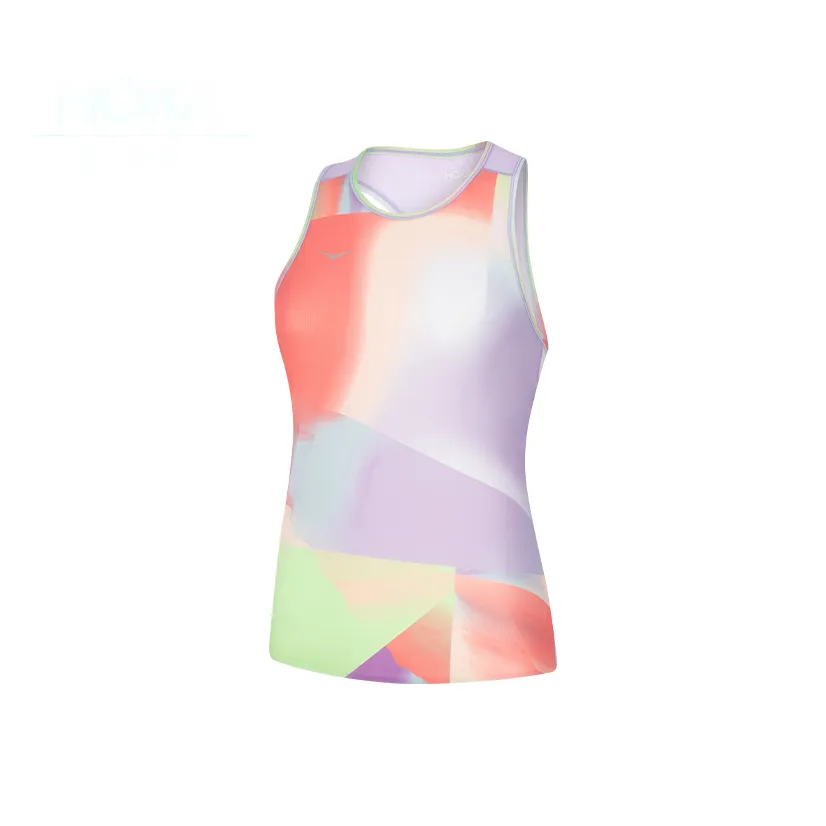 HOKA ONE ONE Спортивные жилеты Женские Грейпфрутовый с принтом