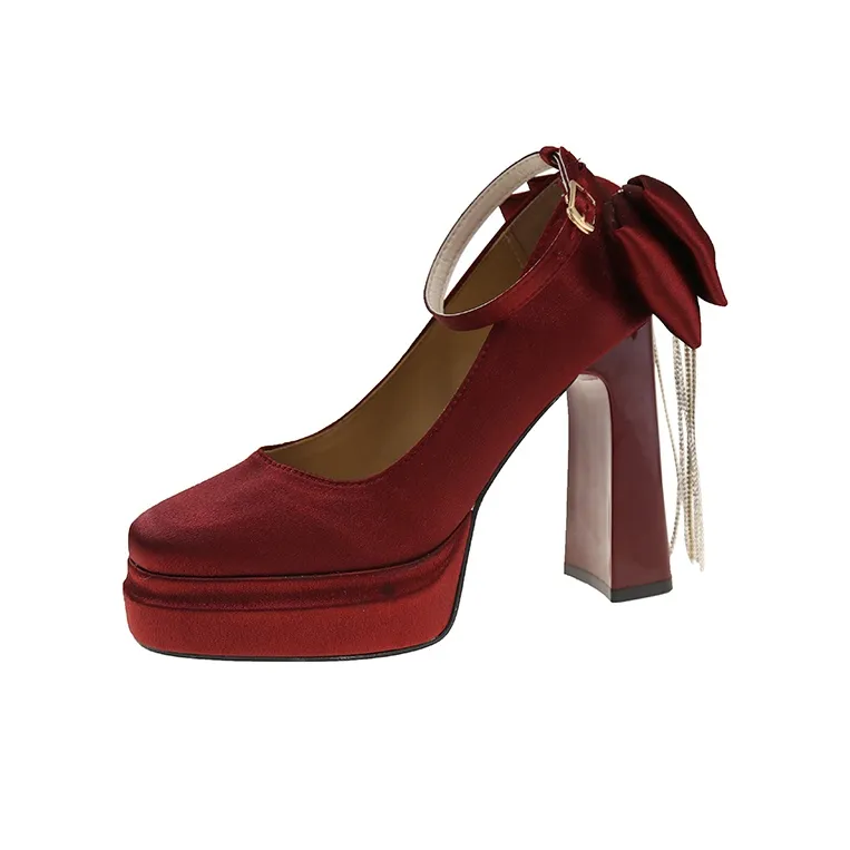 Dawei's House Грубый каблук Высокие каблуки Женские Набор в подарочной коробке