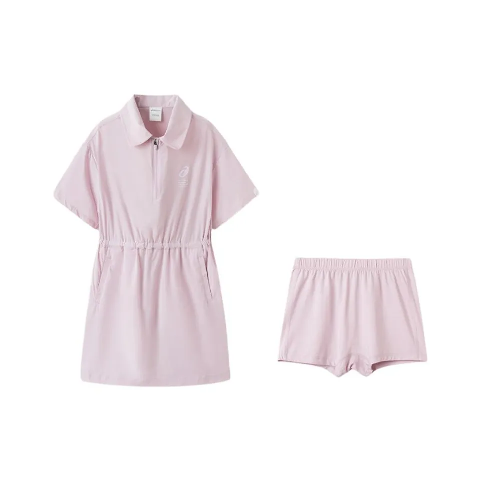 Asics Платье Urban Light Trend 2 предметный комплект 7007 серый розовый для детей 3-7 лет