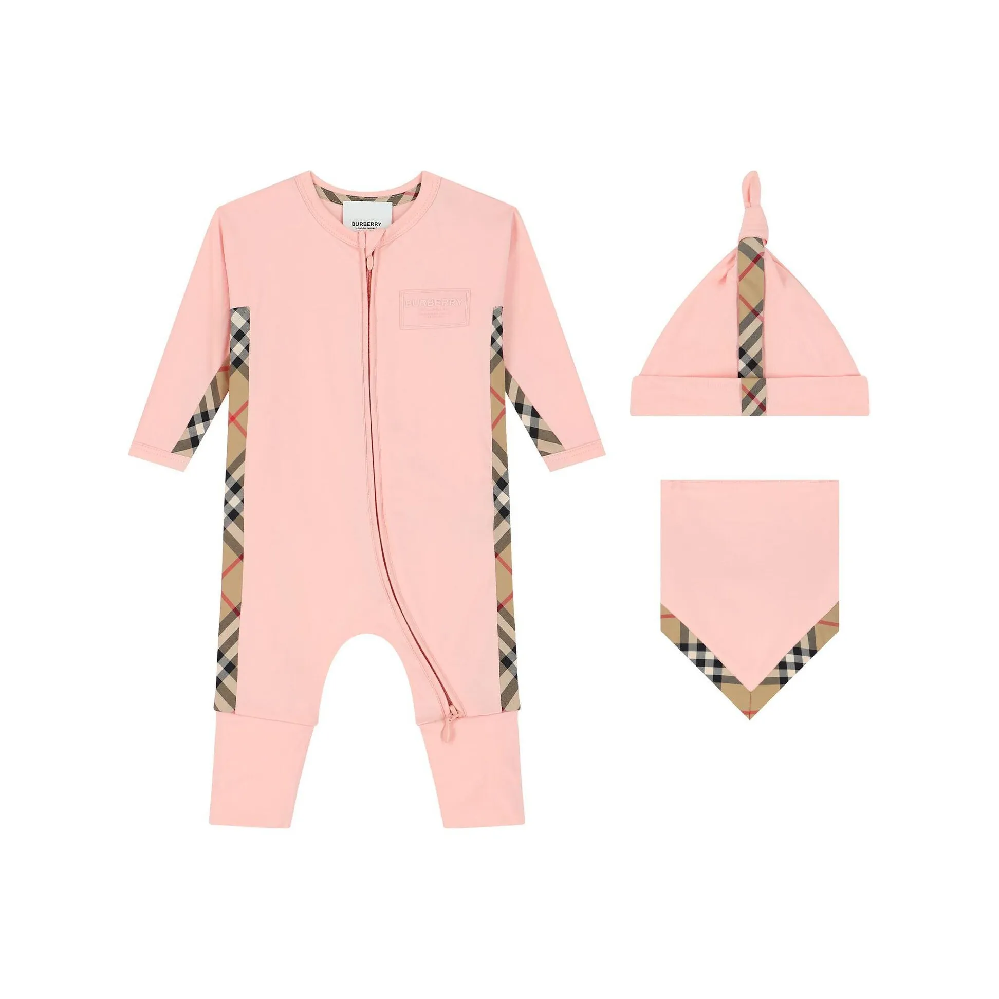 Burberry Комбинезон и ползунки Розовый для младенцев и малышей