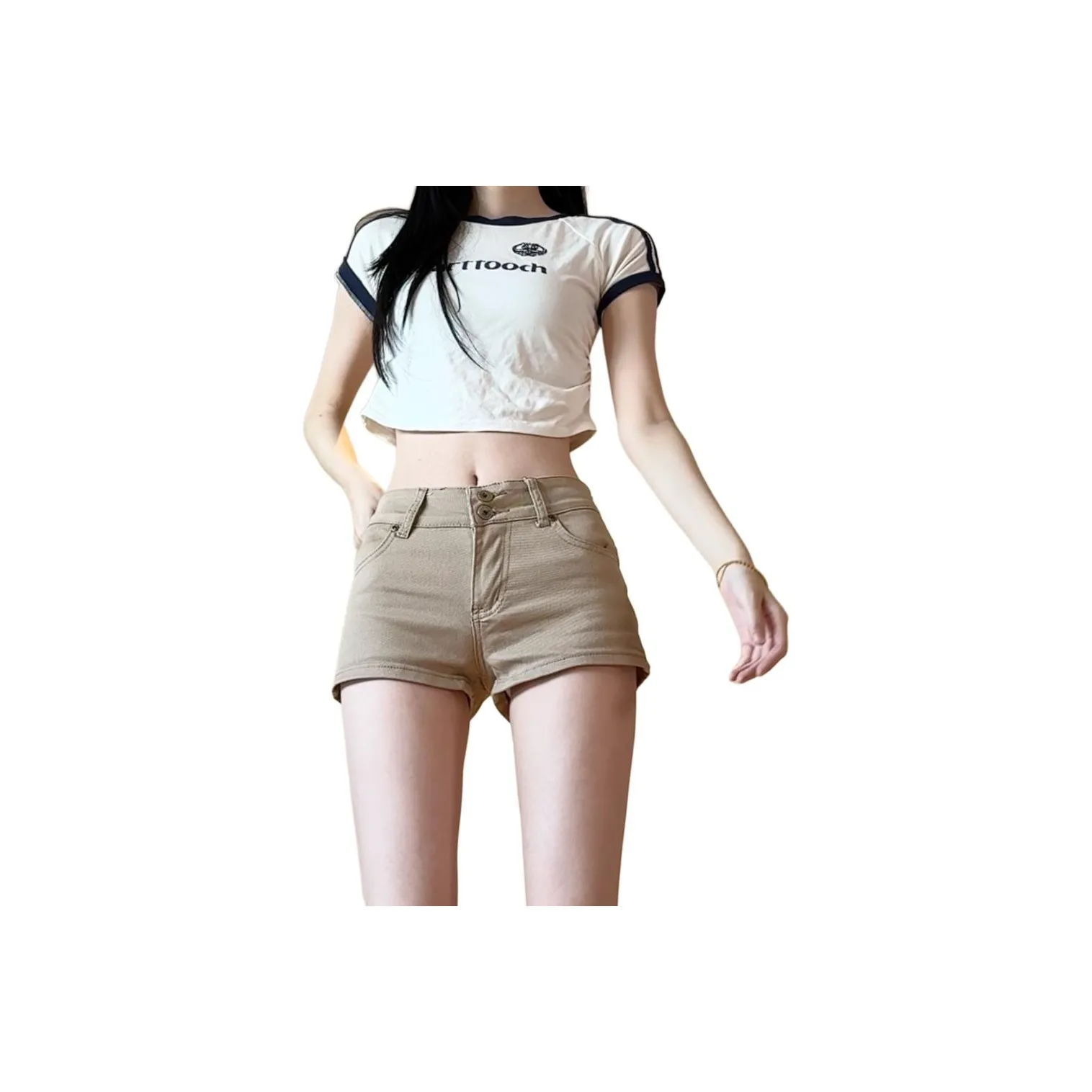 SRCG Джинсовые шорты Женские Хаки