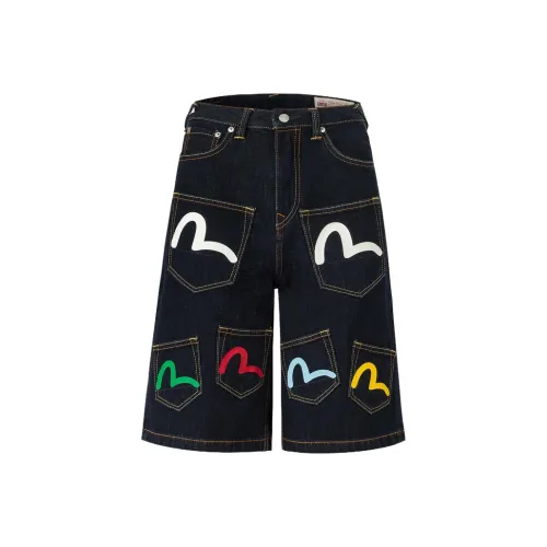 EVISU Джинсовый синий Женские Джинсовые шорты