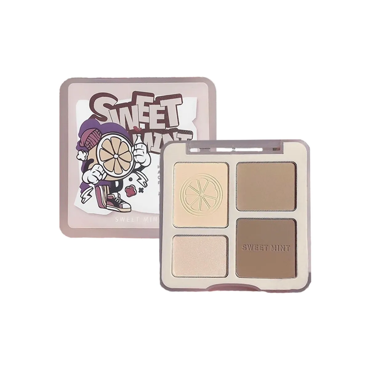 SWEET MINT Хайлайтер Контуринг Коллекционная Пластина Легко Смешивается Водонепроницаемый Макияж