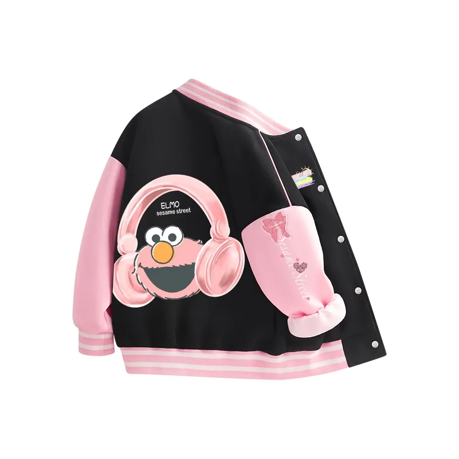 SESAME STREET Бейсбольная куртка Розовый Черный Подростки