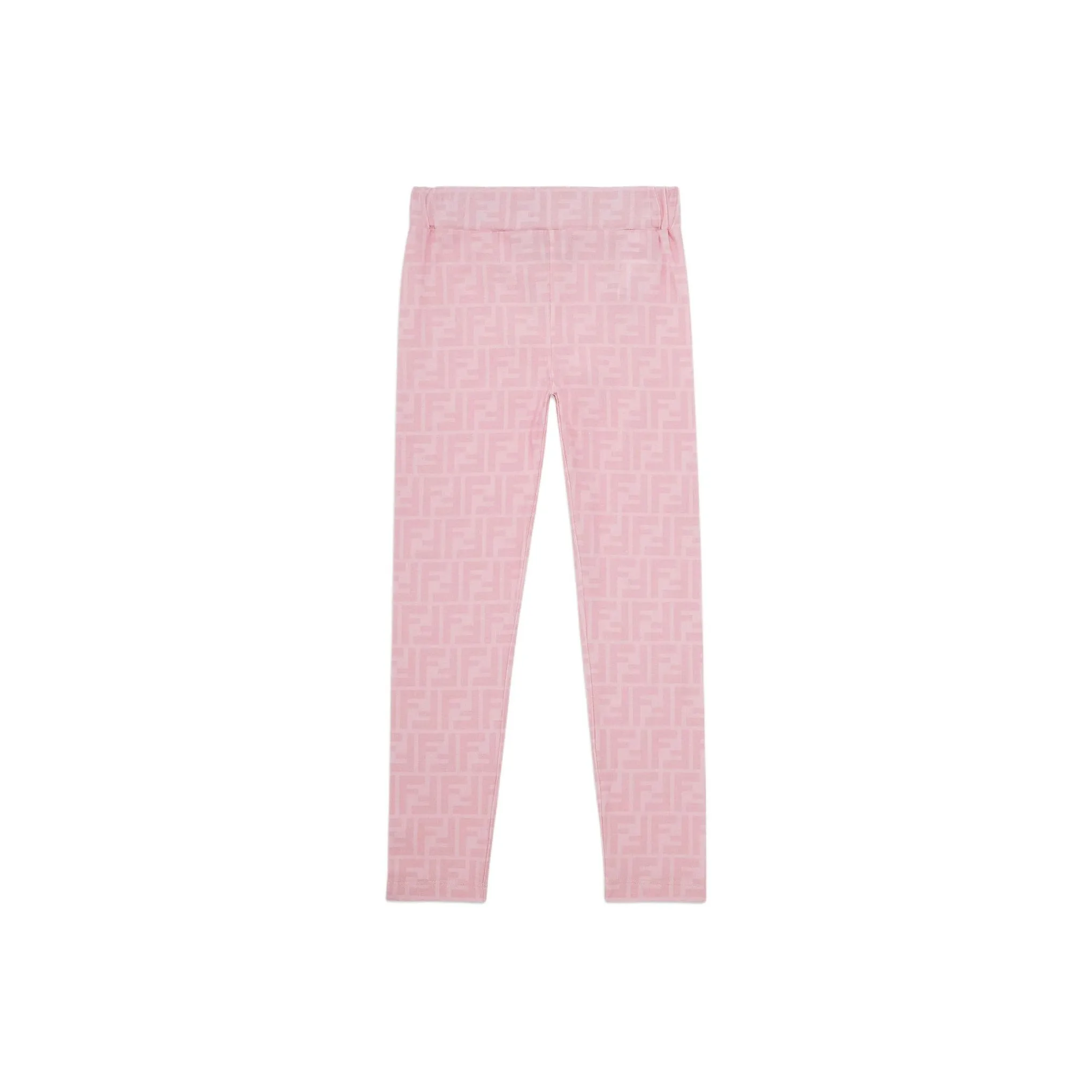 FENDI Брюки SS24 Детская одежда Розовый Джерси Леггинсы с логотипом Розовый Детский