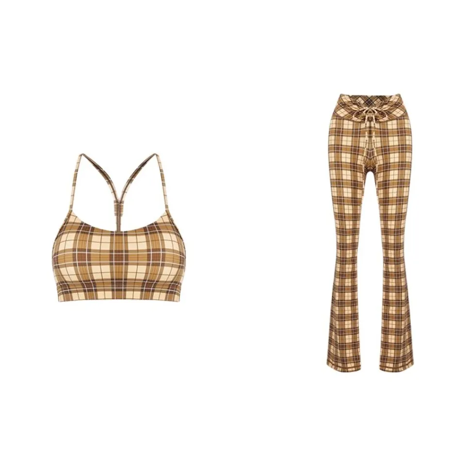 ARIA LEISURE Повседневный костюм женский хаки в клетку