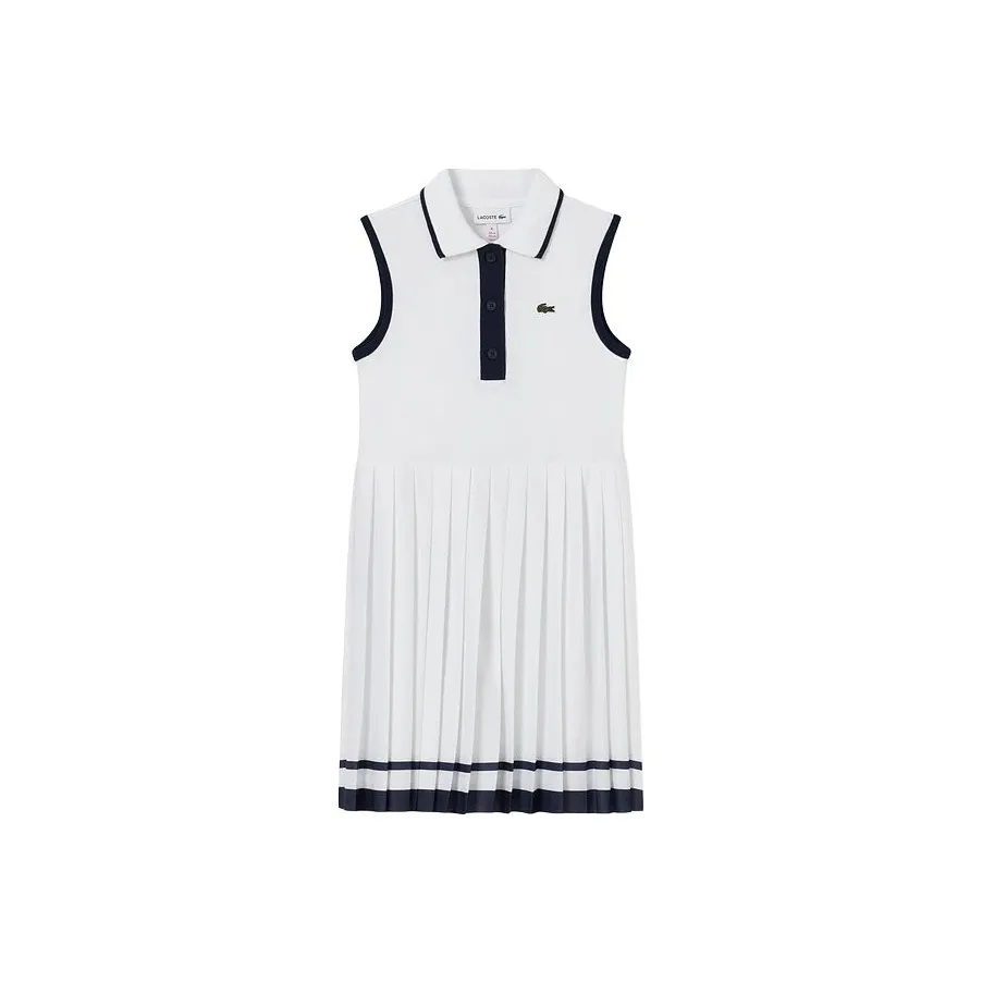 Платье LACOSTE Collaboration SS25 Белый Темно-синий Комбинированный Дети 3-7 лет