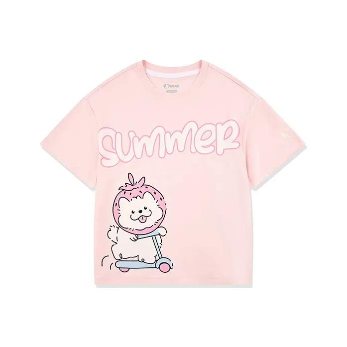 QIAODAN T-рубашка Oriole розовая для подростков