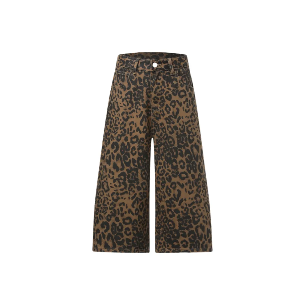 ZXZA Леопардовый принт Женские джинсовые шорты