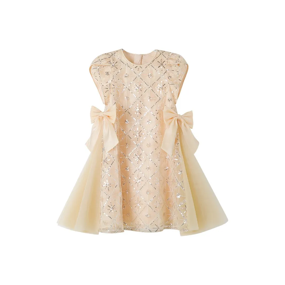 YUANYUAN GIRL Платье Year of the Dragon series Шампанское Дети 3-7 лет