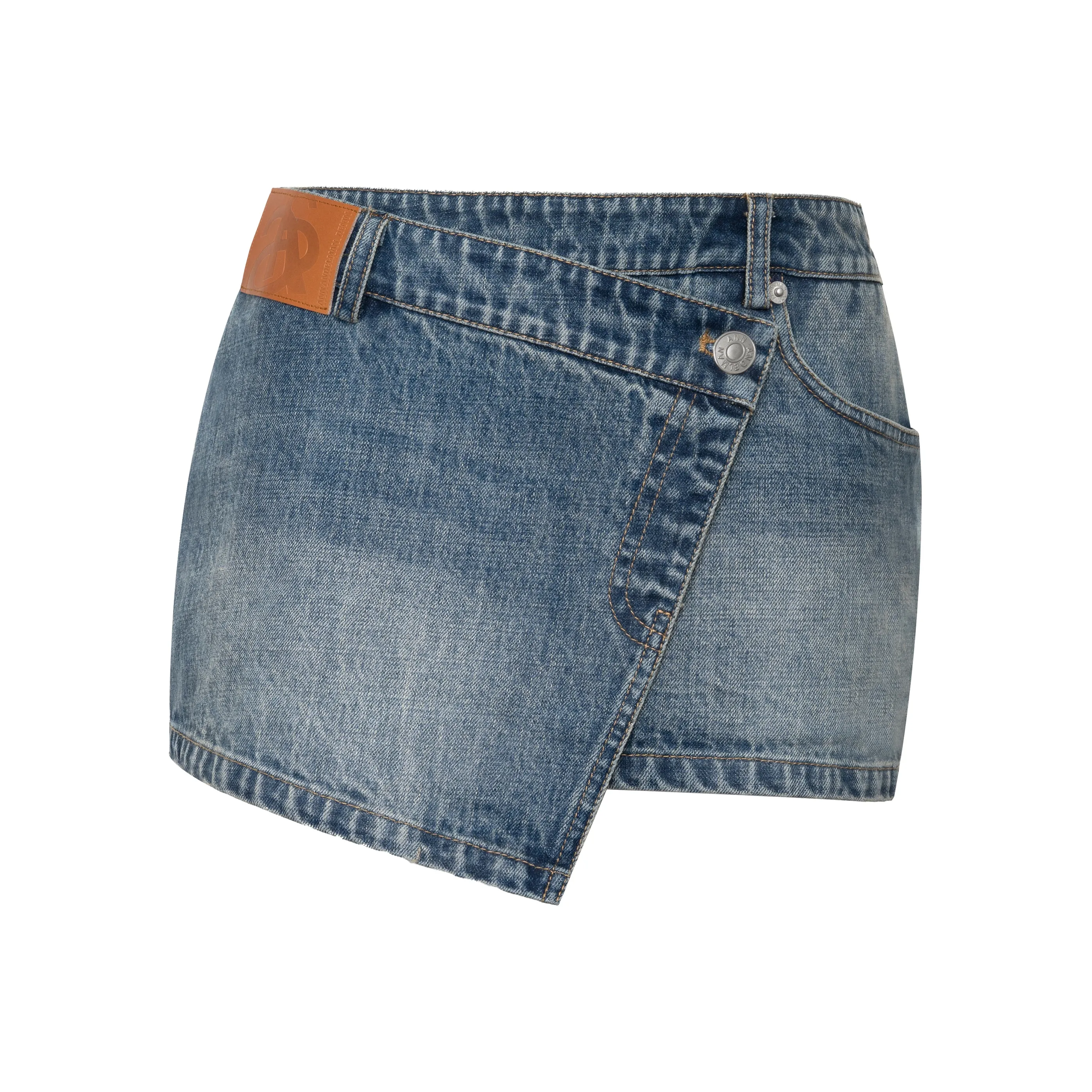 Ann Andelman Джинсовые короткие юбки Женские Blue