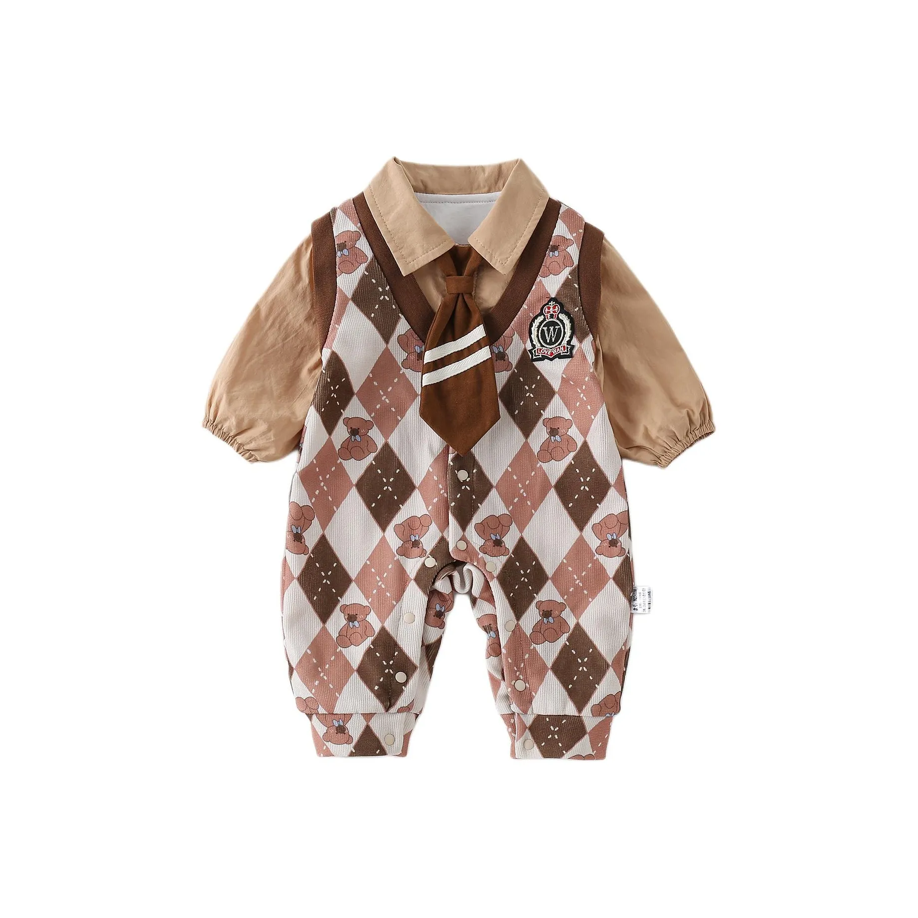 XiaoJinBu Комбинезон Светло-коричневый для младенцев и малышей