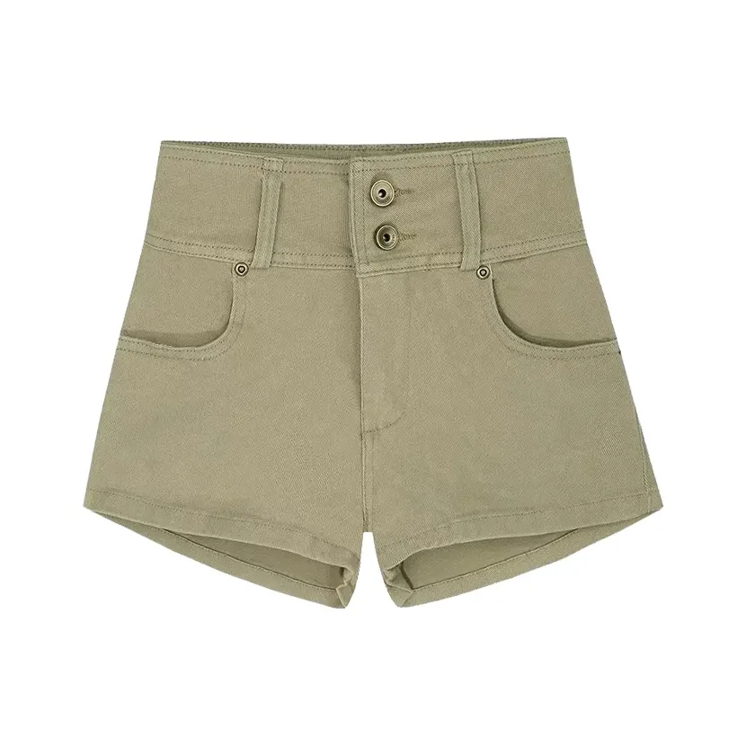 Yvetteclassic Джинсовые шорты Женские Хаки