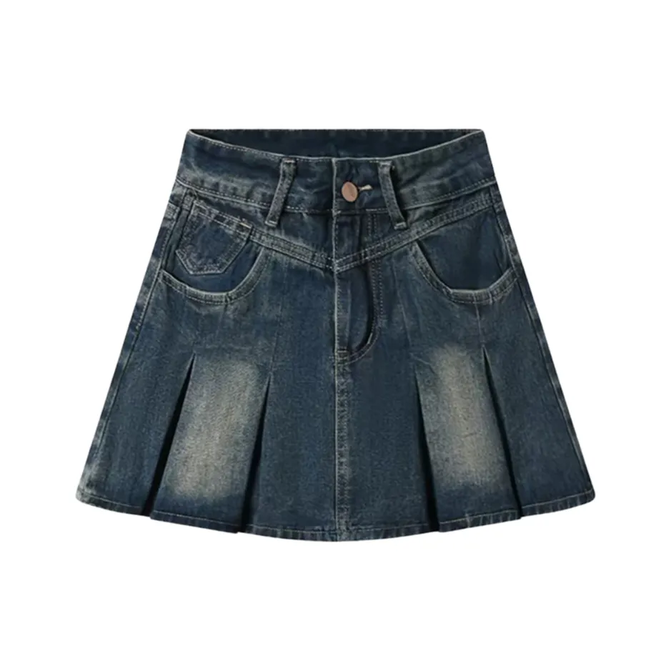 Мед джинсовые короткие юбки женские винтажный синий