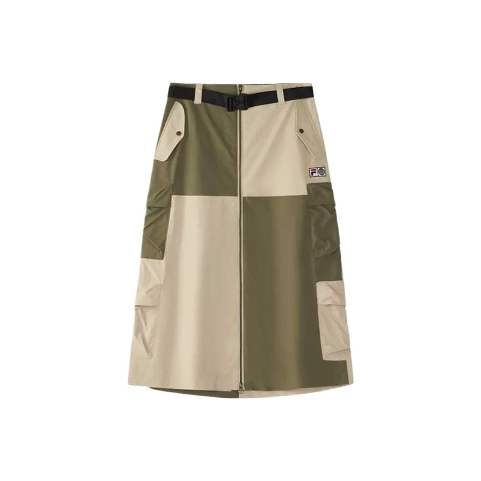 FILA FUSION SS25 Cargo Short Skirts Women's Banana Coffee