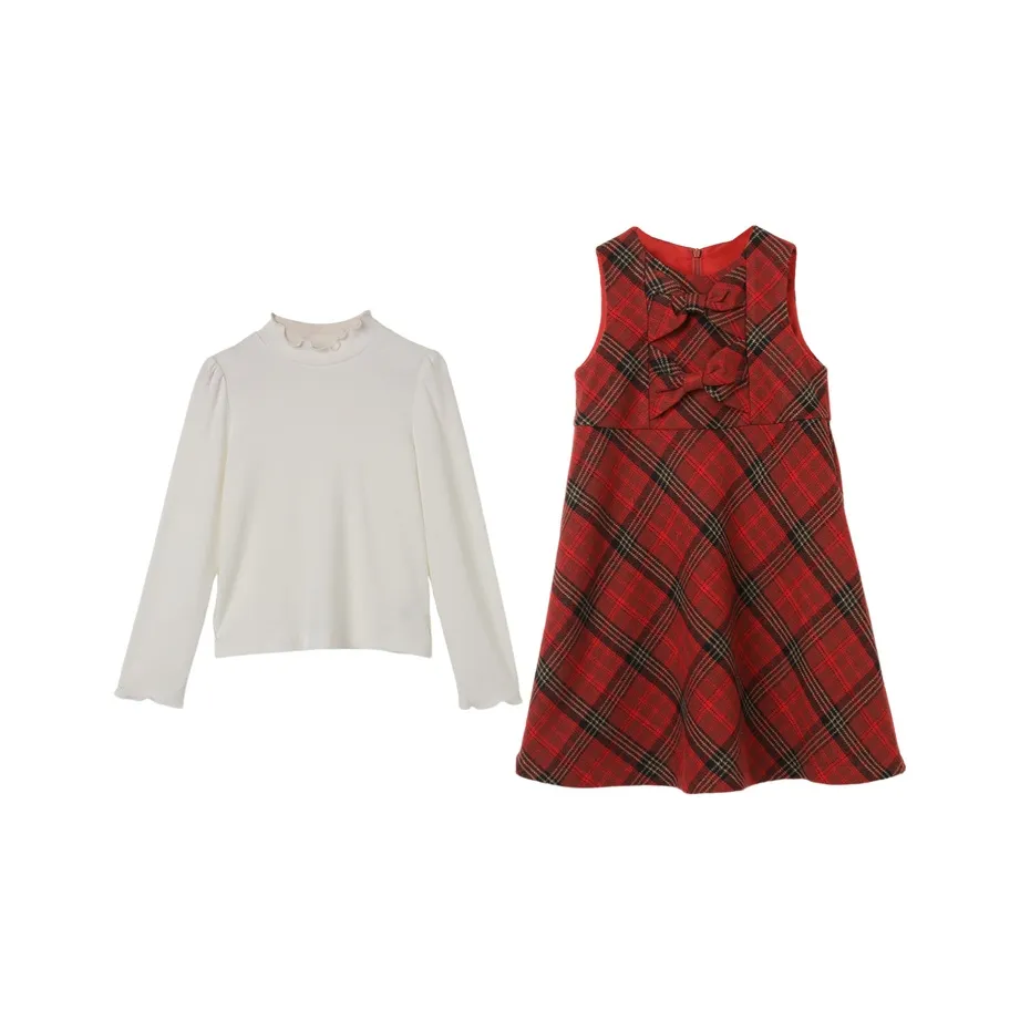Детский комплект SETIROM 3-7 лет юбка красная в клетку