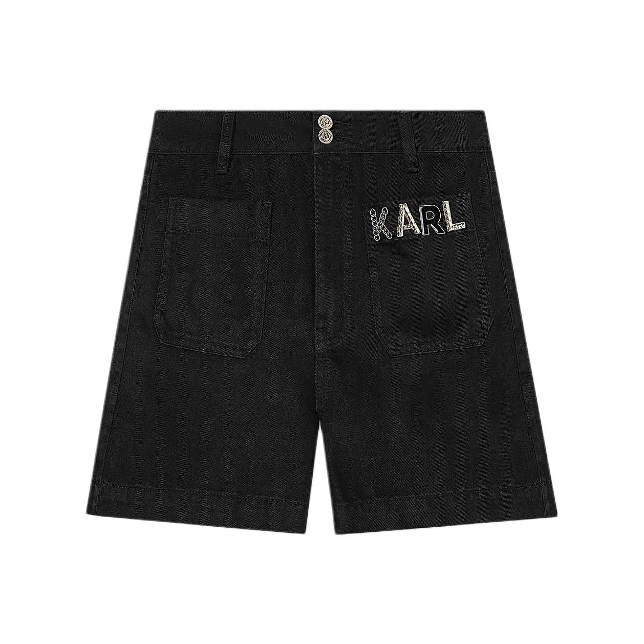 KARL LAGERFELD Джинсовые шорты Женские Черные