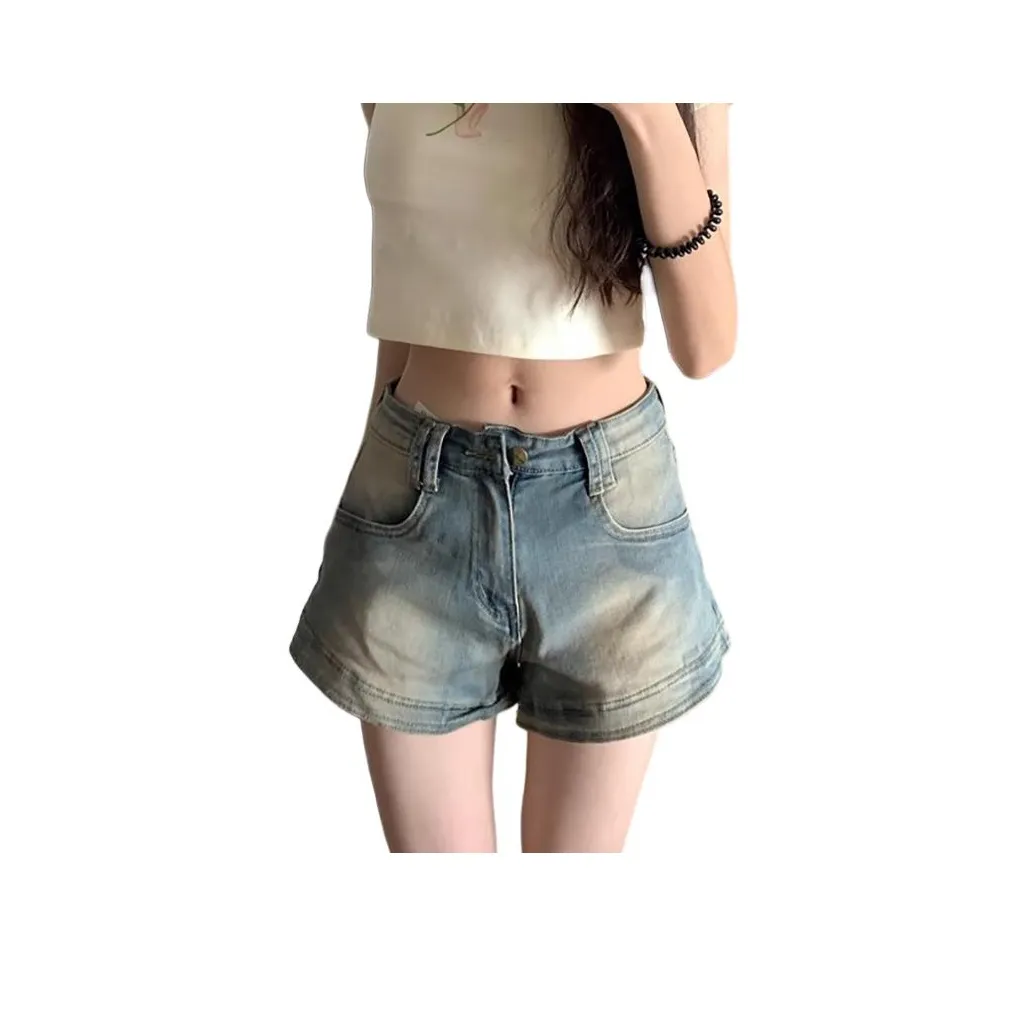 YEARNED Джинсовые шорты Женские Винтажный синий