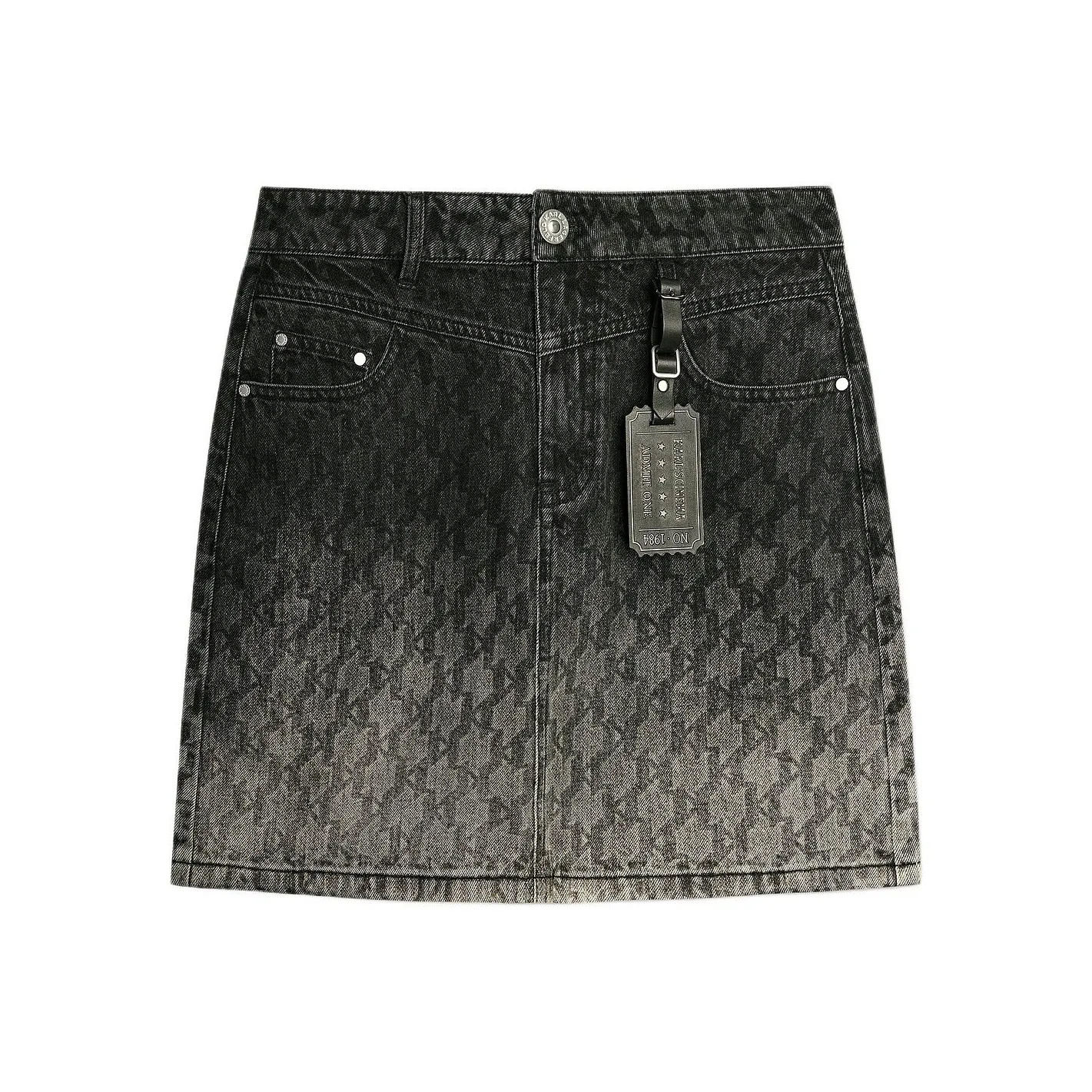 Karl Lagerfeld Джинсовые короткие юбки Женские Черный
