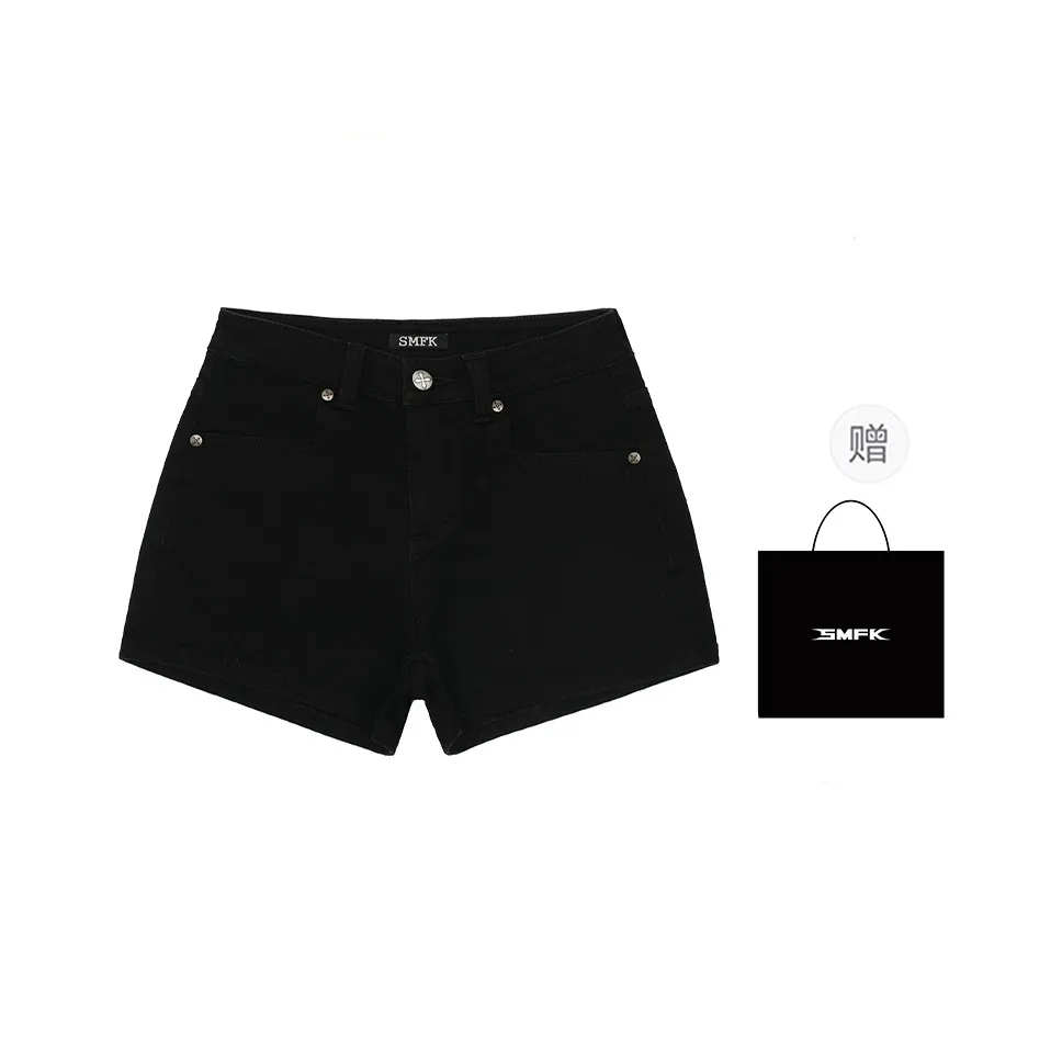 SMFK SS25 Denim Shorts Women's Wilderness Black