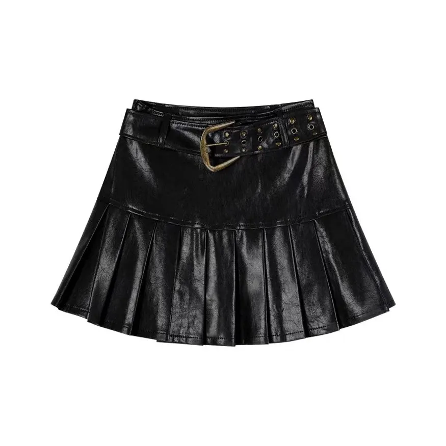 Aghr Кожаные короткие юбки женские