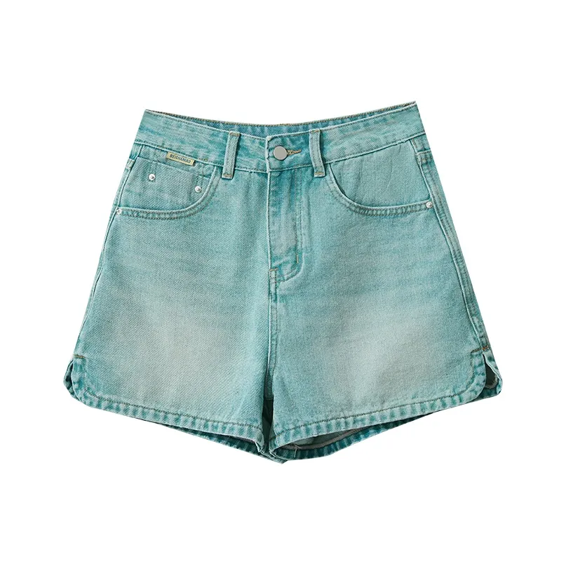 AMII Джинсовые шорты Женские Бирюзовый Зеленый