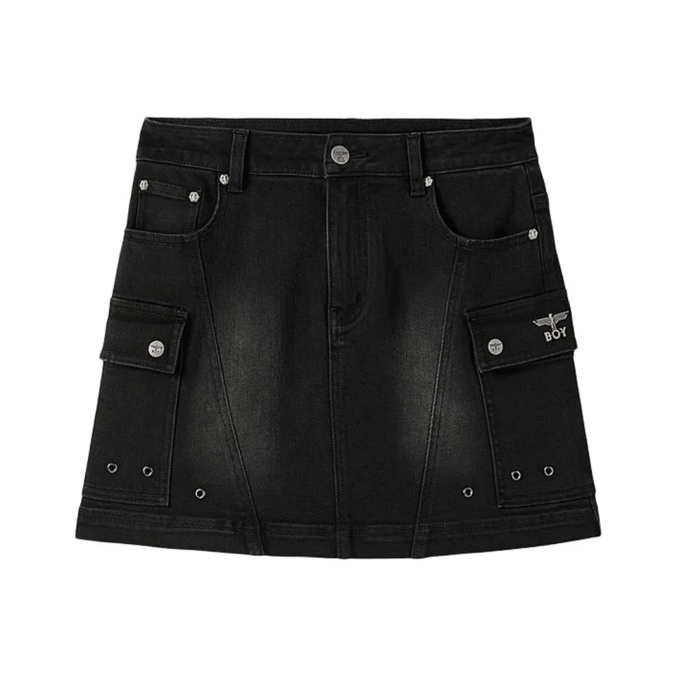 Boy London Denim Short Skirts Women's Black