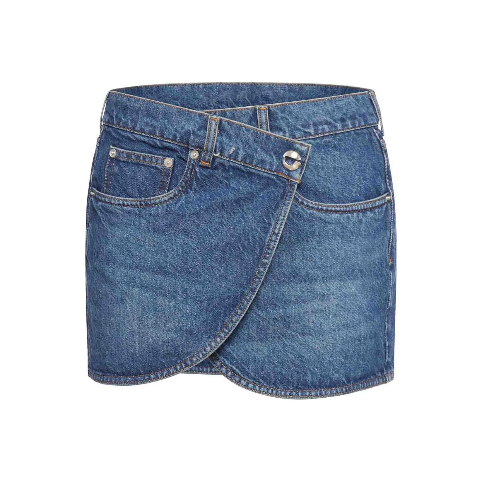 COPERNI Logo patch Denim Mini Skirt