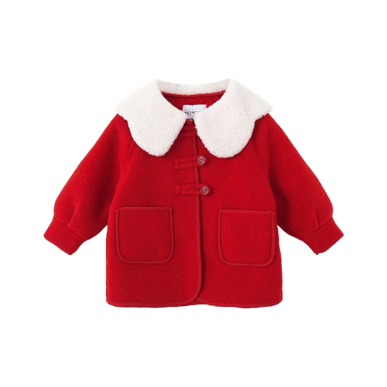 Mami Macca Пальто Красное для детей 3-7 лет