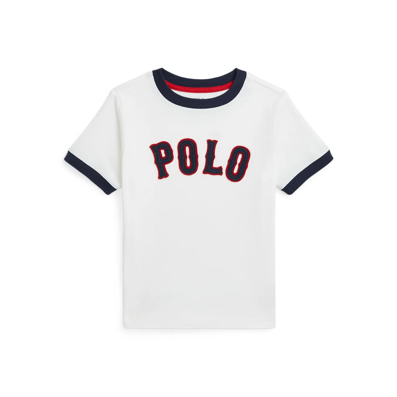 Polo Ralph Lauren Баскетбол Логотип Хлопок Полотняное переплетение Трикотажная ткань Бумажно-белый Детский