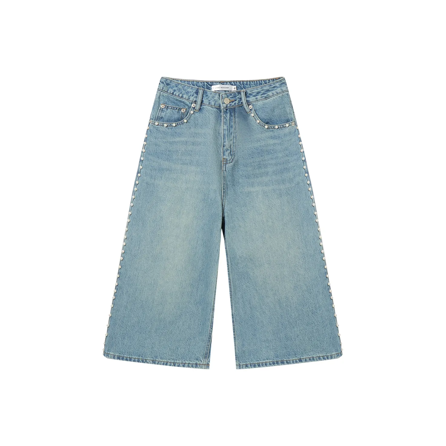 LOVE ASGONY Джинсовые шорты Женские Blue