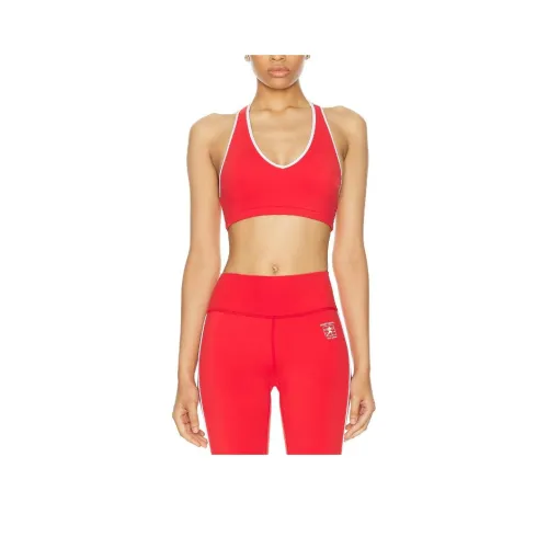 SPORTY & RICH Красный Женские Спортивные Майки Без Рукавов