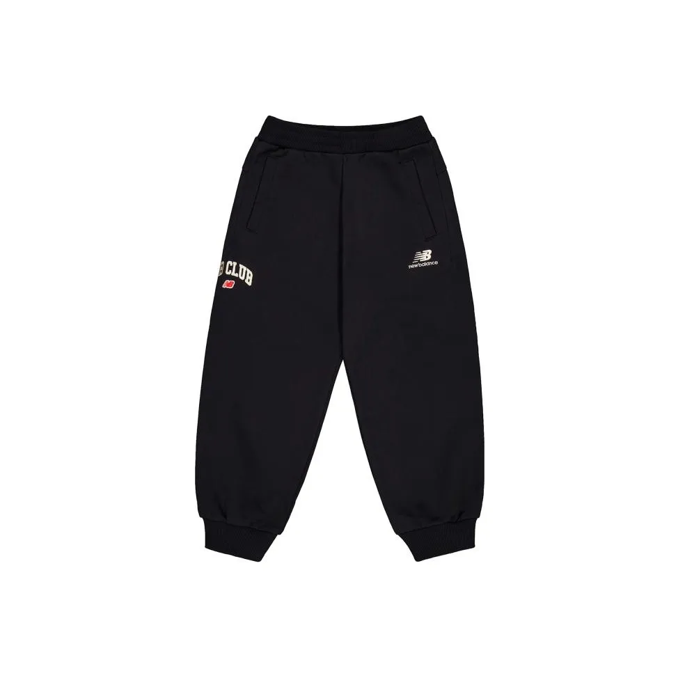 Детские New Balance совместные вязаные тренировочные штаны черного цвета