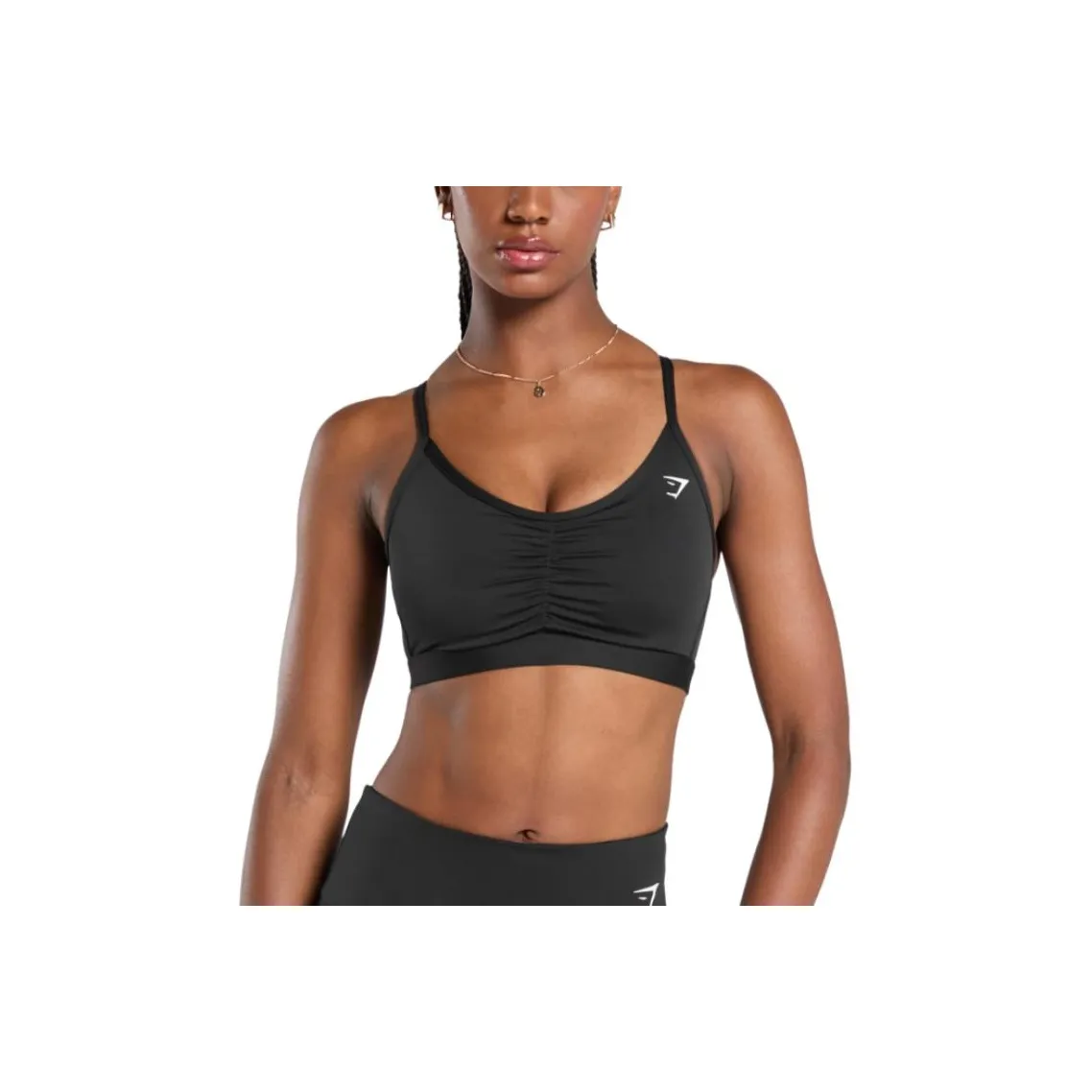 GYMSHARK Ruched Спортивное белье Женское Черное