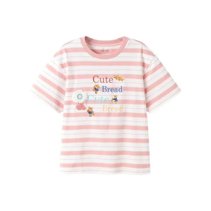 Balabala T-рубашка SS25 красный и белый тон 00461