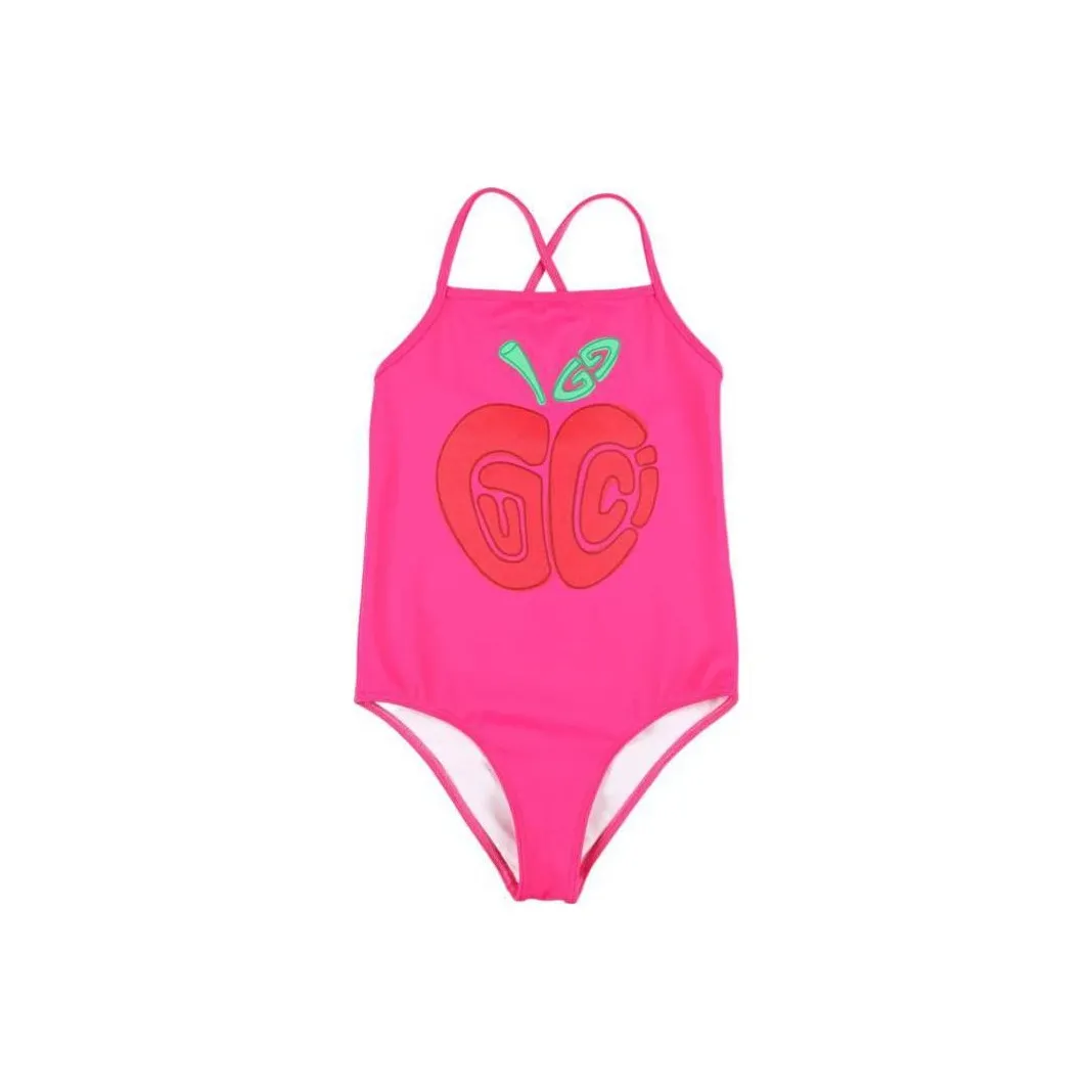 GUCCI Купальник Детский Одежда С принтом Лайкра Купальник Фуксия Детский
