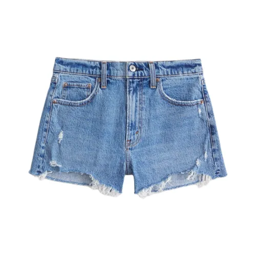 Abercrombie＆Fitch Синие Женские Джинсовые Шорты