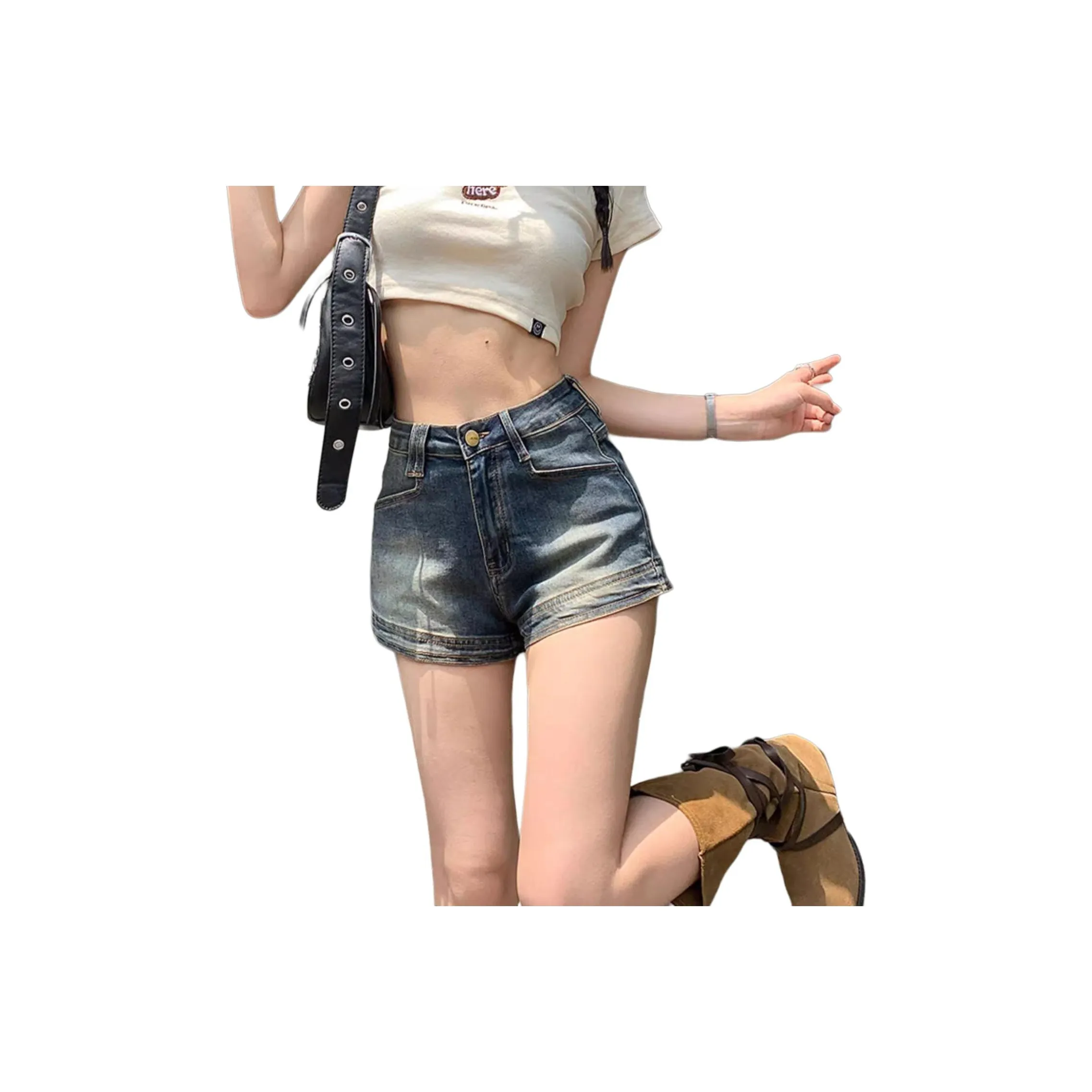 YEARNED Джинсовые шорты Женские Винтажный синий