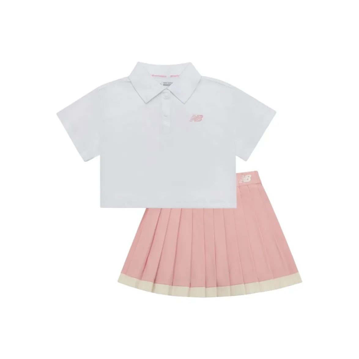 Детский комплект New Balance co-brand с юбкой 3-7 лет розовый