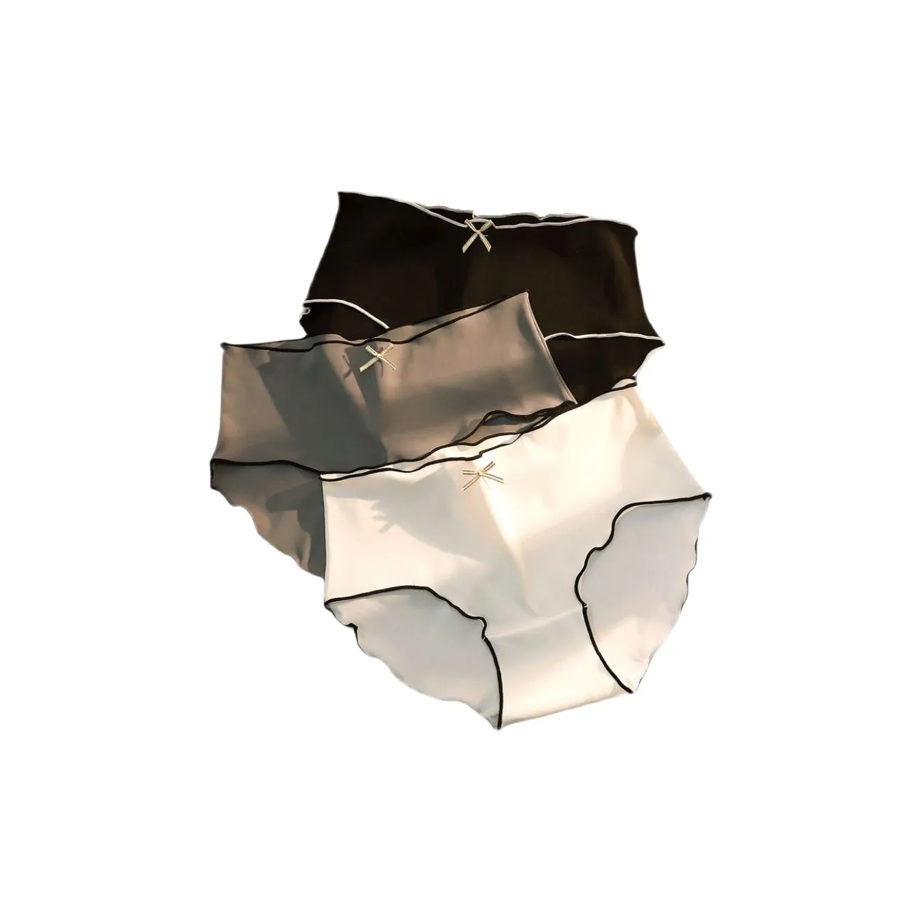 Beerus Черный + Серый + Белый Женские Трусики-бикини