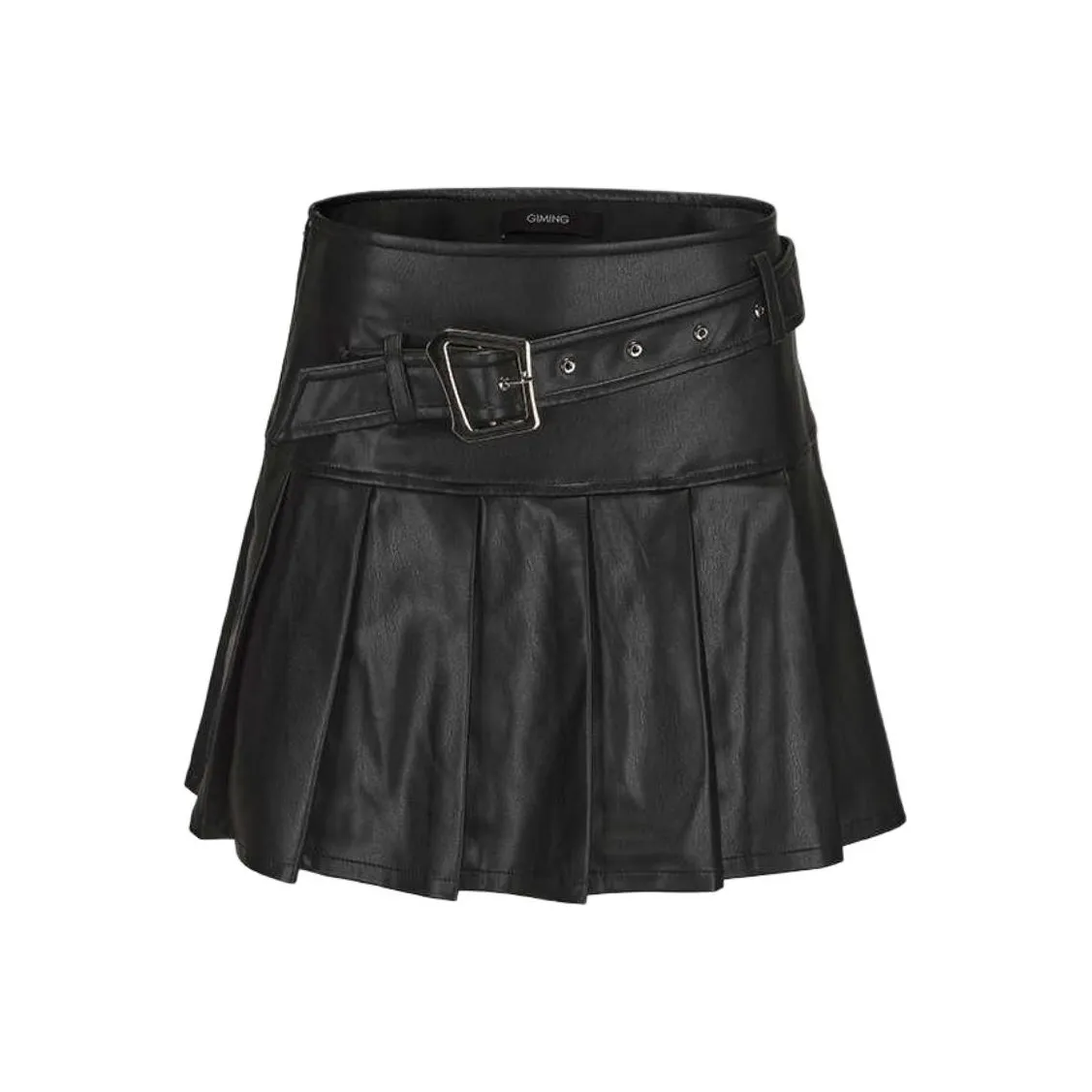 GIMING Leather Short Skirts Women's Black
