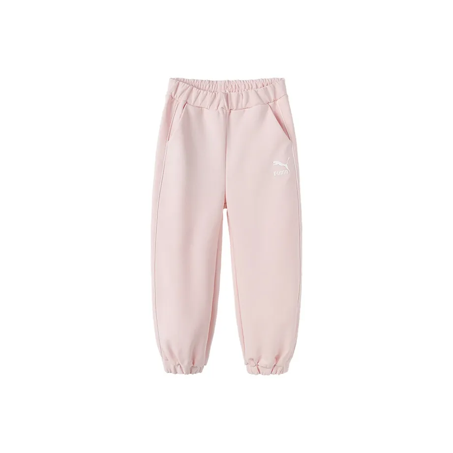 Детские 3-7 лет PUMA Вязаные Тренировочные Штаны Штаны Розовые