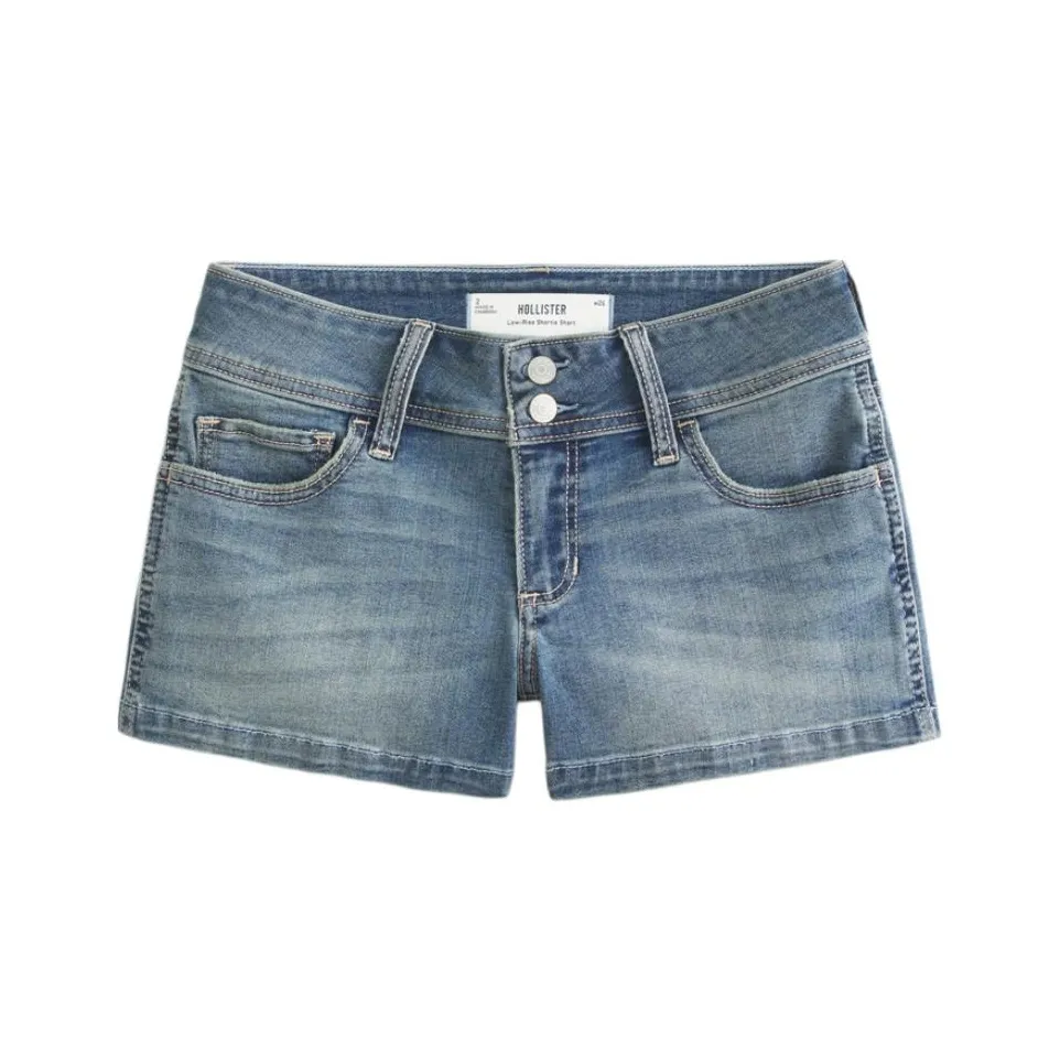Hollister Джинсовые шорты Женские Светло-синие