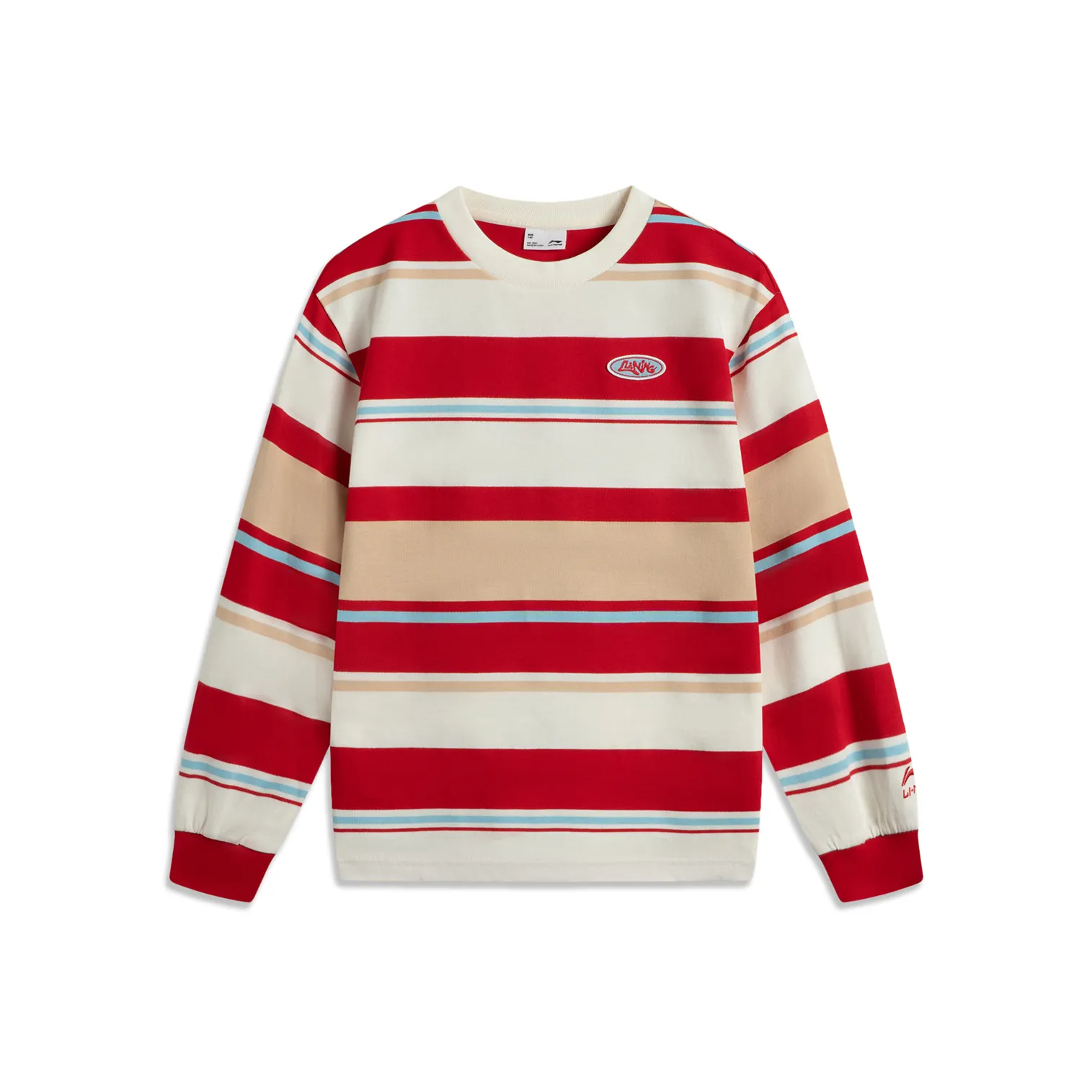 LINING YOUNG Sports Life Collection T-Shirt Ruyi Красный и Светлый Абрикос Полосатый Набор Подростки