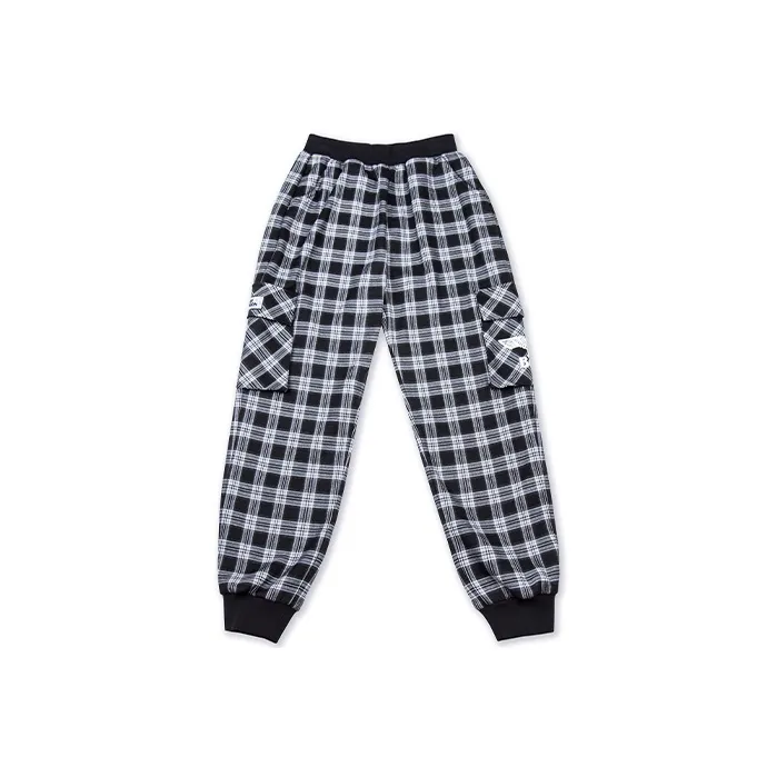 Детские Boy London Вязаные Тренировочные Штаны Черный Белый Клетка