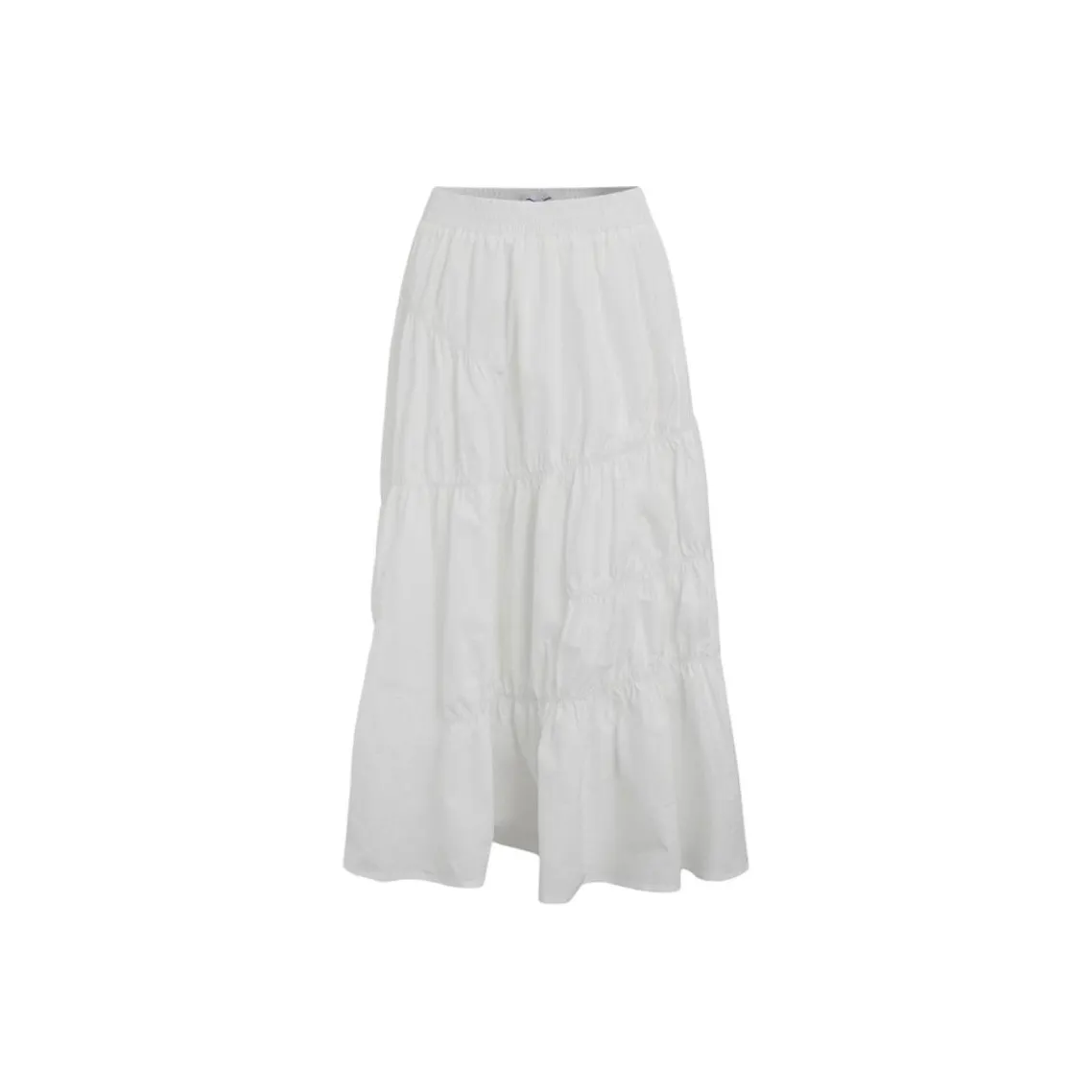 URBAN REVIVO Повседневный Длинный Юбка Женская Натуральный Белый