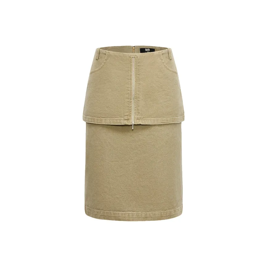 NUTH Карго Юбки Короткие Женские Хаки